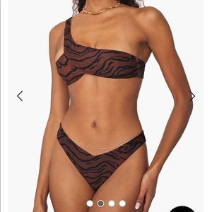Asymmetrical Cross Over Bikini Top-WeWoreWhat